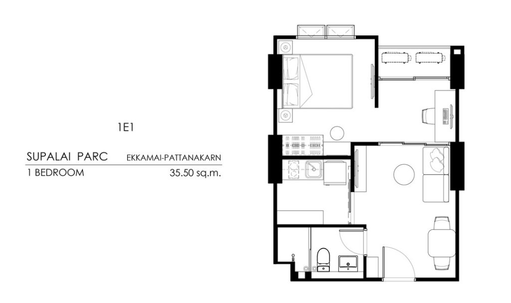 Tower A (Typical) 1E1 (35.5 sq.m.)