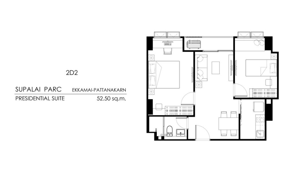 supalai parc presidential suite (2D2)