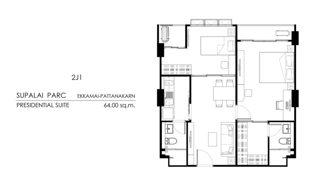 supalai parc presidential suite (2J1)