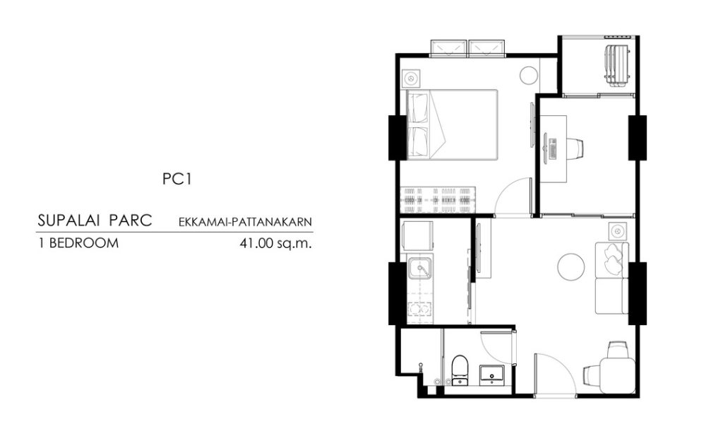 Tower A (Typical) PC1 (41 sq.m.)