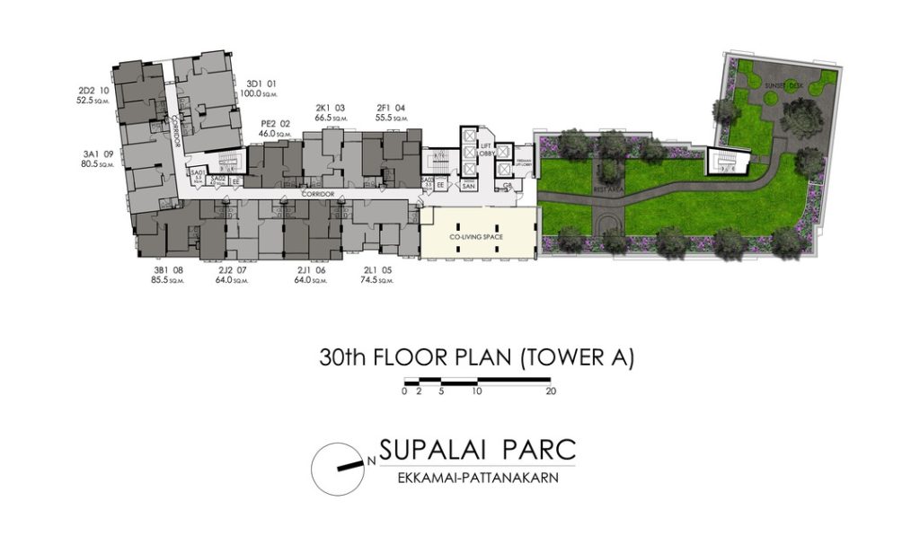 Tower A Plan : 30th supalai parc