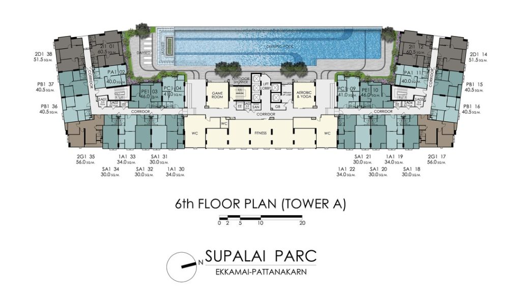 Tower A Plan : 6th supalai parc