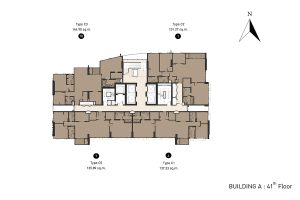 THE SAINT RESIDENCES : Floor Plan : Tower A ANTHONY : Building A (41th Floor)